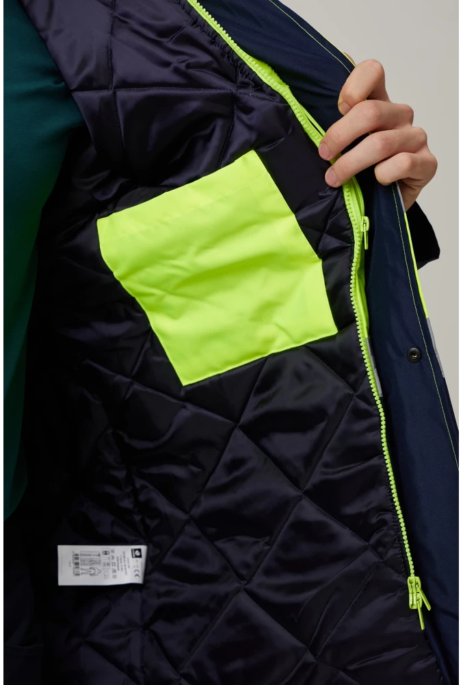 Linum Reflektörlü İş Güvenliği Parkası - Su ve Rüzgar Geçirmez, Yüksek Görünürlüklü Kışlık Mont