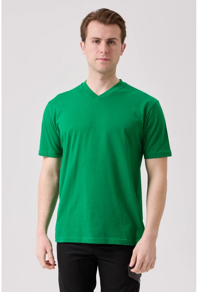 Galanthus V Yaka T-Shirt - Nefes Alabilir, Rahat ve Şık Tasarım