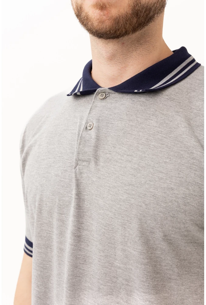 Hornet Polo Tişört - Şeritli Yaka ve Kol Detaylı Erkek Polo Tişört Şık Tasarım