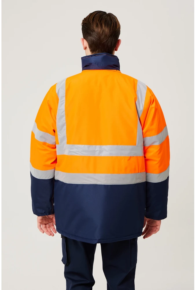 Linum Reflektörlü İş Güvenliği Parkası - Su ve Rüzgar Geçirmez, Yüksek Görünürlüklü Kışlık Mont