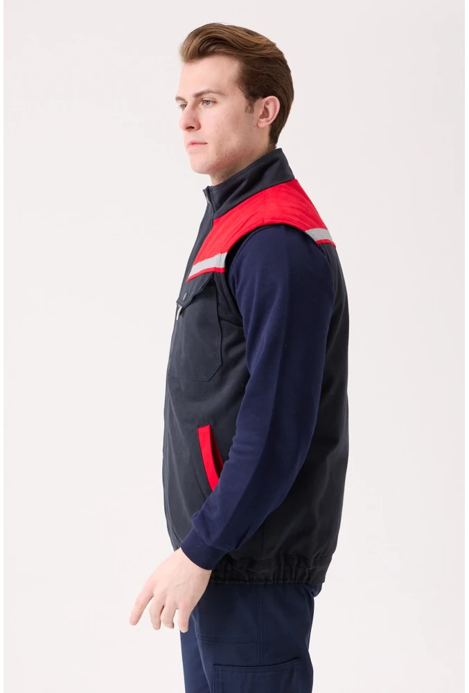 Royal Kışlık İş Yeleği - Sıcak Tutucu, Rüzgar Geçirmez, Çok Cepli ve Reflektörlü