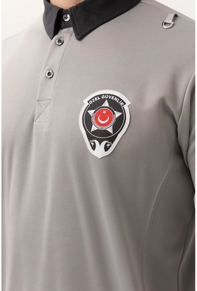 Özel Güvenlik Armalı Uzun Kollu Polo Tişört Profesyonel Görünüm ve Konfor