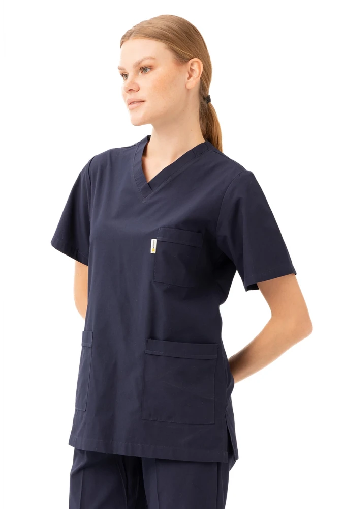 Santolina V Yaka Üniforma - Doktor, Hemşire, Sağlık Çalışanları İçin Rahat ve Dayanıklı Scrubs