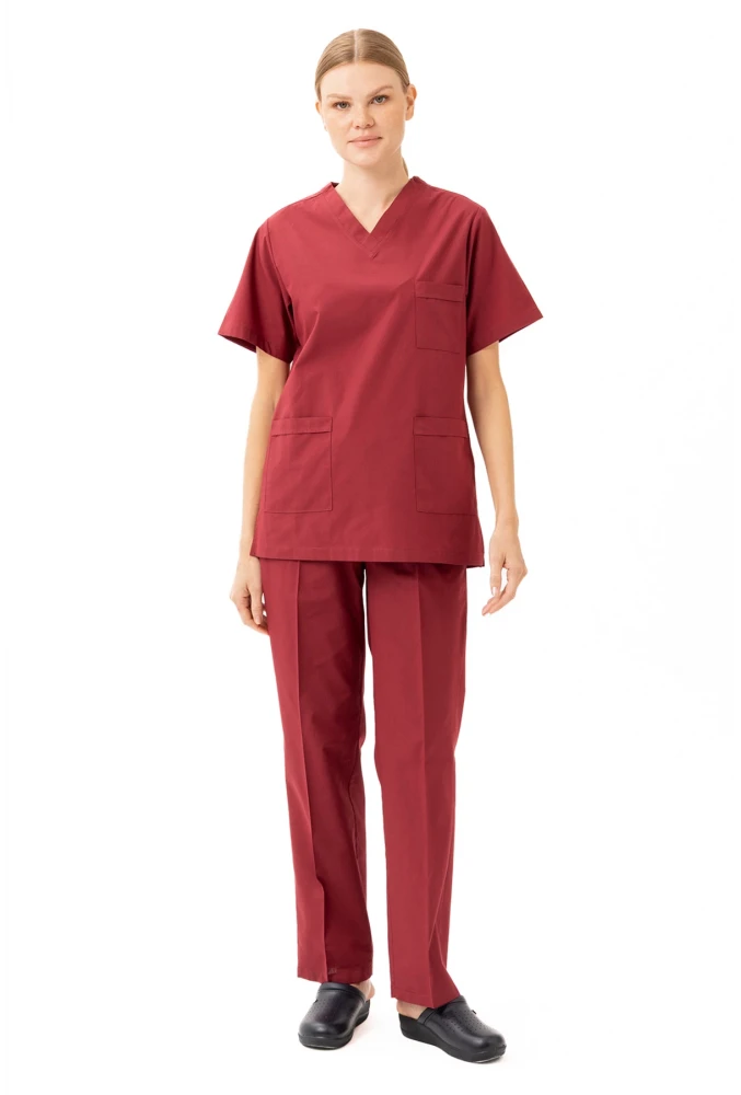 Santolina V Yaka Üniforma - Doktor, Hemşire, Sağlık Çalışanları İçin Rahat ve Dayanıklı Scrubs