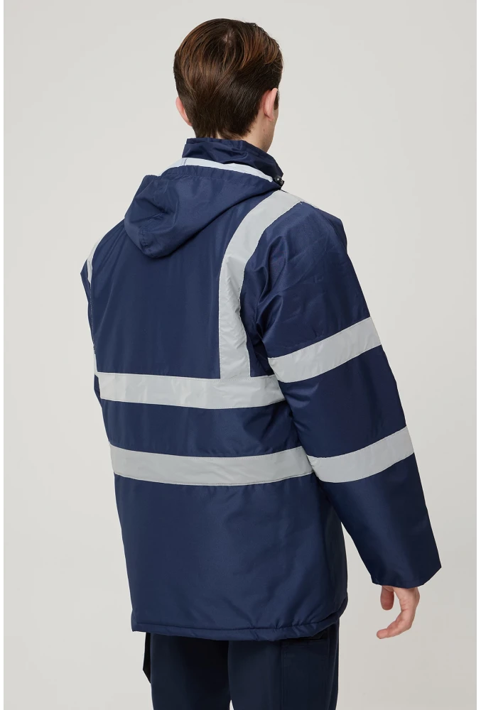 Salix Oxford Reflektörlü İş Güvenliği Parkası - Su ve Rüzgar Geçirmez, Soğuk Havalara Dayanıklı Mont