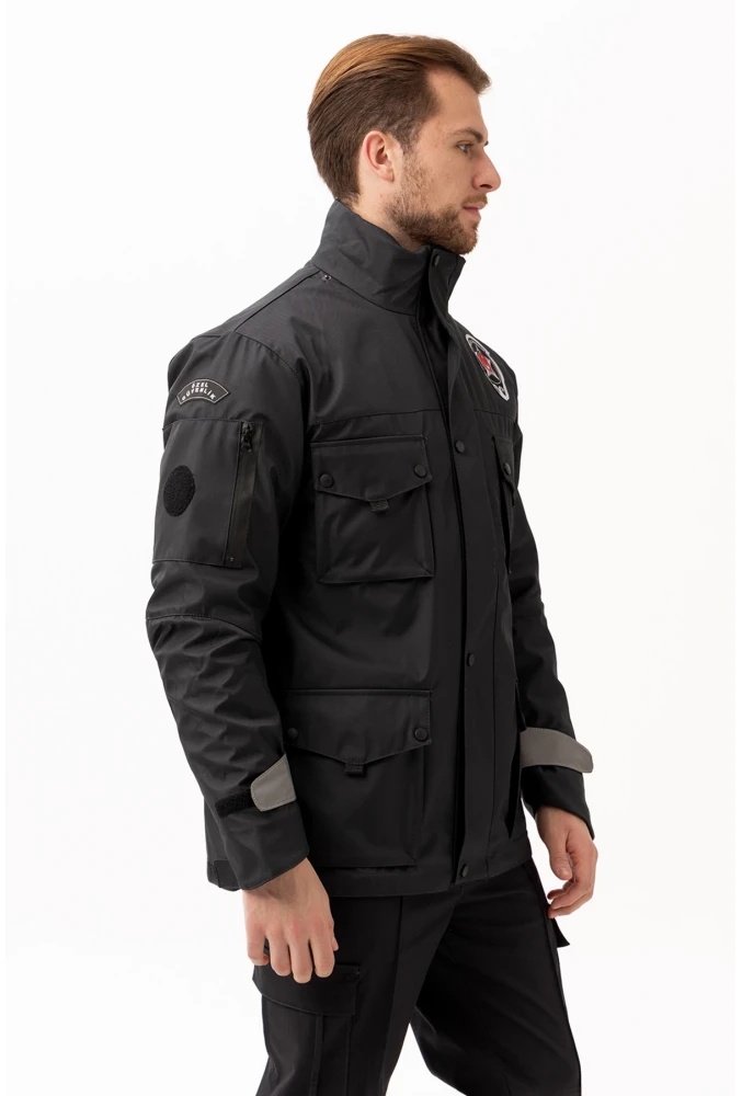 Güvenlik Kıyafeti KM Kaban Soğuk Havalara Dayanıklı Reflektörlü Kışlık Mont Modeli