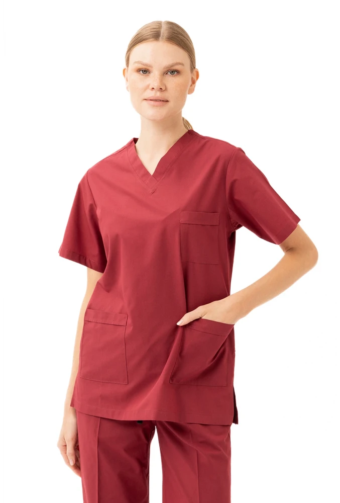 Santolina V Yaka Üniforma - Doktor, Hemşire, Sağlık Çalışanları İçin Rahat ve Dayanıklı Scrubs