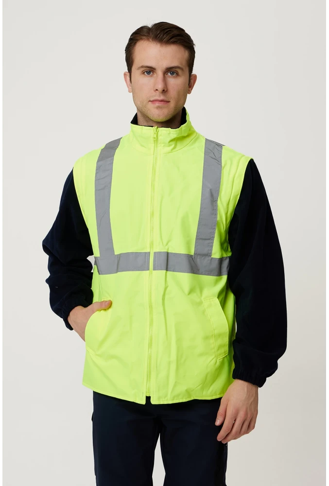 Eradium 5N1 Reflektörlü İş Güvenliği Parkası - Su ve Rüzgar Geçirmez, Yüksek Görünürlüklü Kışlık Mont