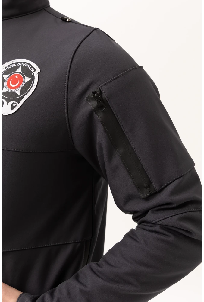 Güvenlik Kıyafetleri KM-Softshell Mont Su ve Rüzgar Geçirmez, Nefes Alabilen Özel Güvenlik Montu