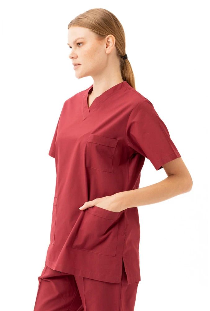 Santolina V Yaka Üniforma - Doktor, Hemşire, Sağlık Çalışanları İçin Rahat ve Dayanıklı Scrubs