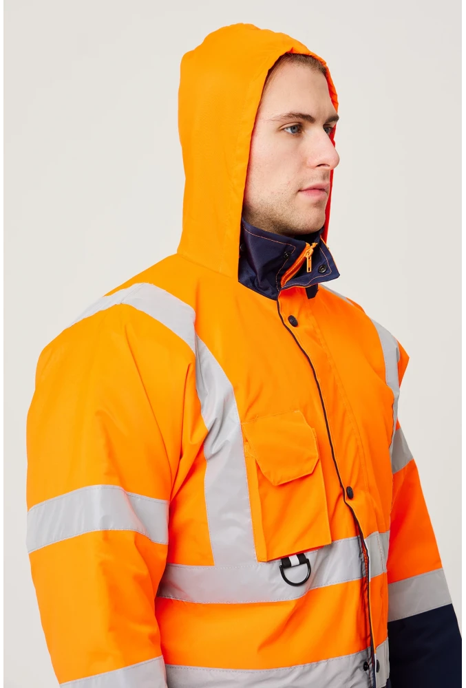 Linum Reflektörlü İş Güvenliği Parkası - Su ve Rüzgar Geçirmez, Yüksek Görünürlüklü Kışlık Mont