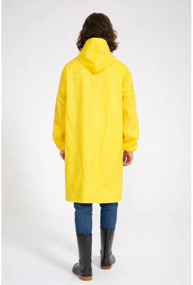 Yerli Diz Altı Pardesü - PVC Y-7600 SARI