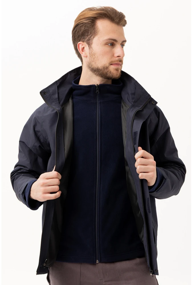 Davraz 3N1 Parka – Çıkarılabilir İç Polar, Suya & Rüzgâra Dayanıklı, Kışlık Erkek Parka