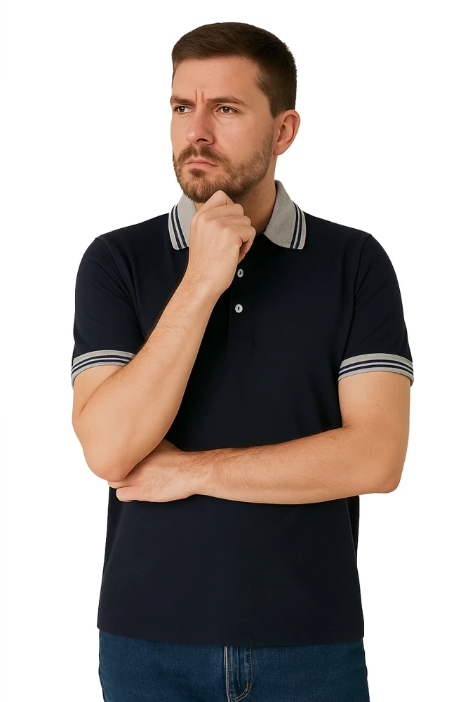 Biloba Polo à Col - Élégant, Respirant, en Coton, Pour un Usage Quotidien et Professionnel