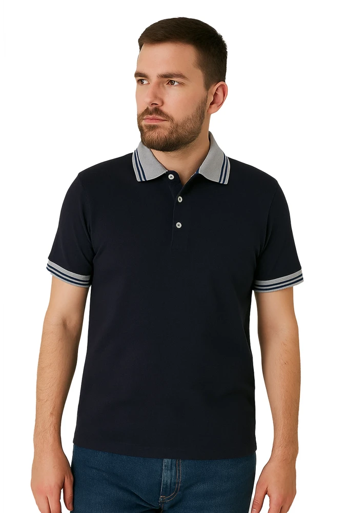 Biloba Polo à Col - Élégant, Respirant, en Coton, Pour un Usage Quotidien et Professionnel