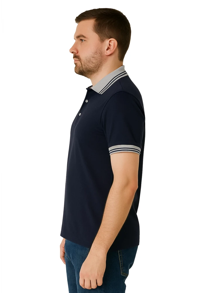 Biloba Polo à Col - Élégant, Respirant, en Coton, Pour un Usage Quotidien et Professionnel