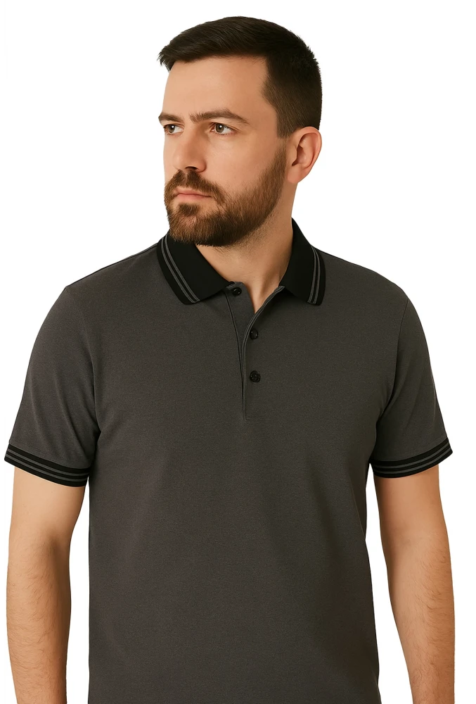 Biloba Polo Yaka T-Shirt - Elegant, Atmungsaktiv, Baumwoll, Für Alltag und Beruf