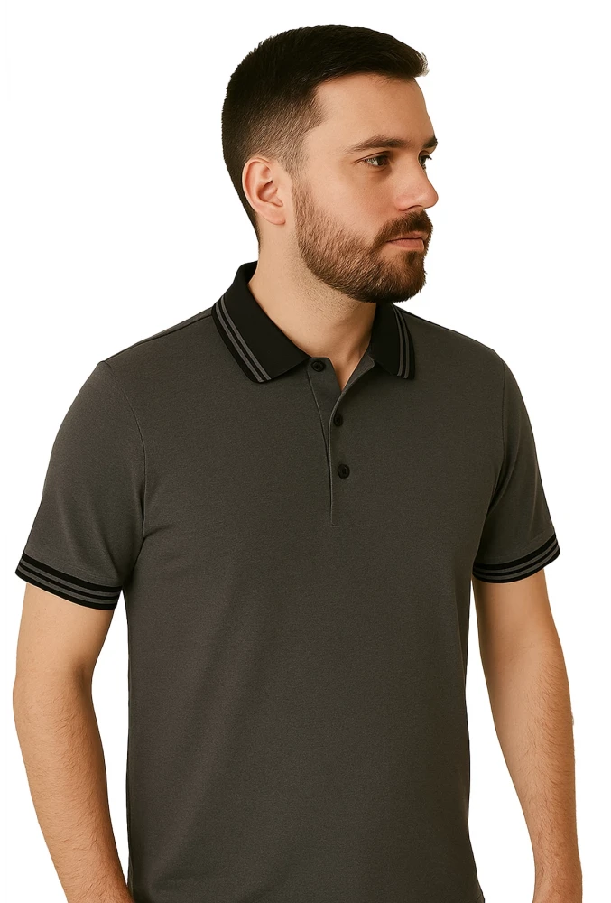Biloba Polo Yaka T-Shirt - Elegant, Atmungsaktiv, Baumwoll, Für Alltag und Beruf