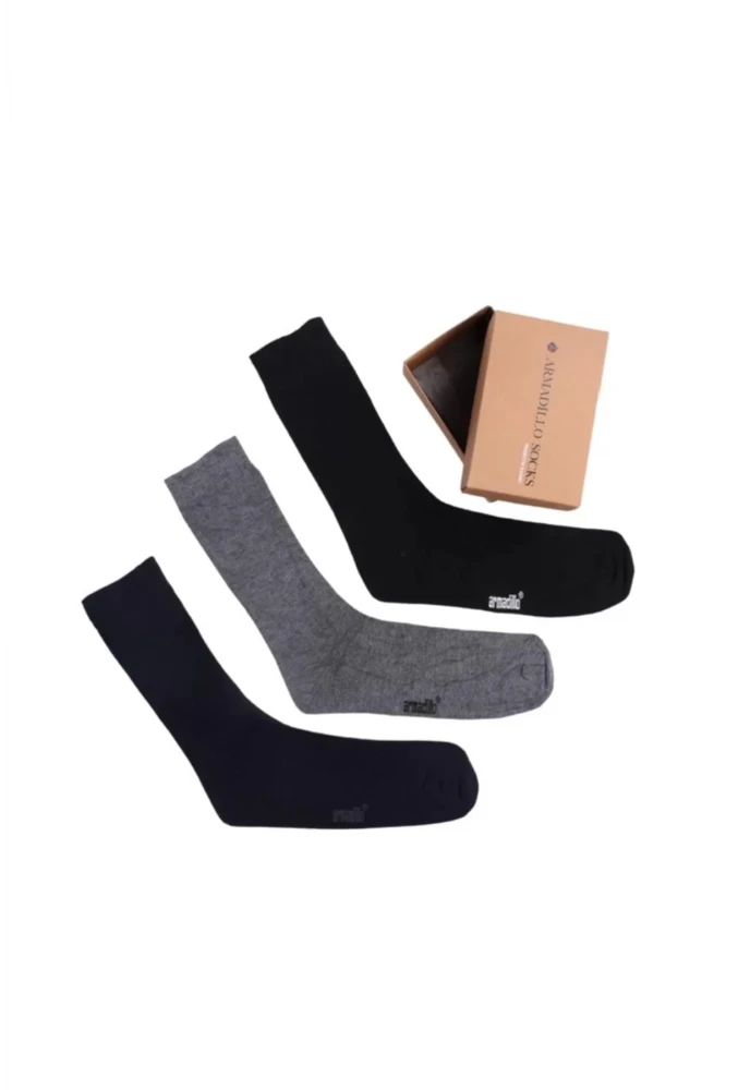 Çorap: Amadillo Premium Bambu Kutulu-Uzun Soket GRİ-LACİVERT-SİYAH