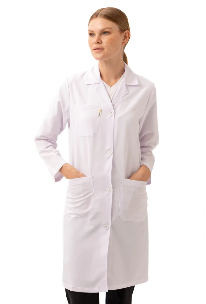 Cordata Kadın Beyaz Doktor Hemşire Laboratuvar Önlüğü Şık Dayanıklı ve Konforlu