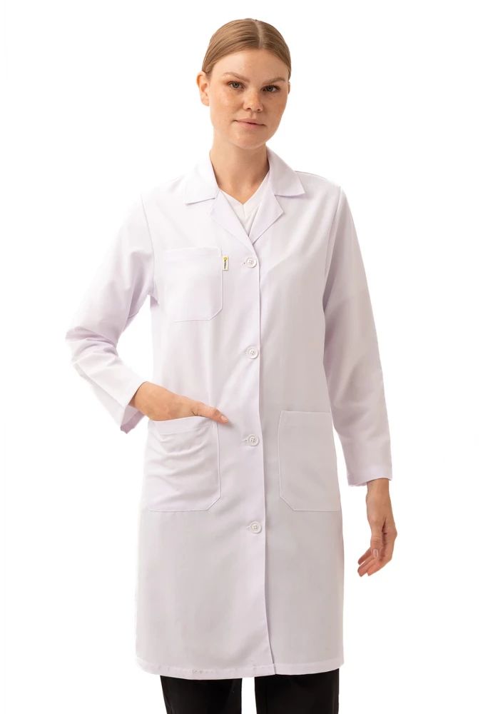 Cordata Kadın Beyaz Doktor Hemşire Laboratuvar Önlüğü Şık Dayanıklı ve Konforlu