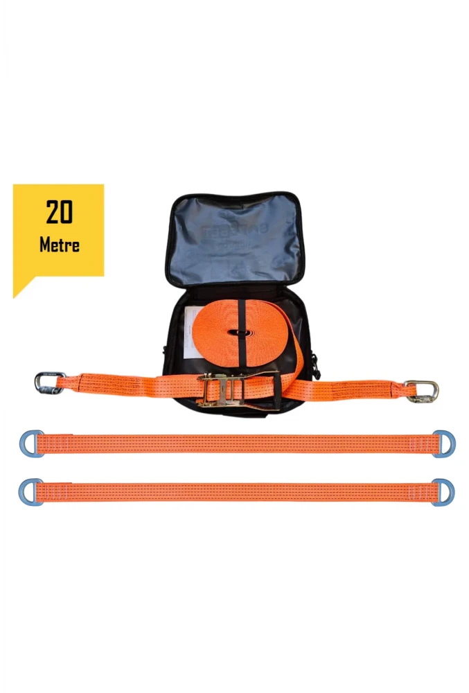 KY3000-A Yatay Mobil Çantalı Yaşam Hattı Ankraj Bağlantılı 20mt