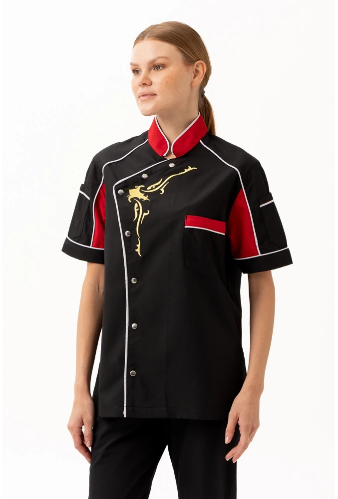 Evereste Kısa Kollu Şef Aşçı Ceketi - Nefes Alabilir, Hafif ve Şık Tasarım