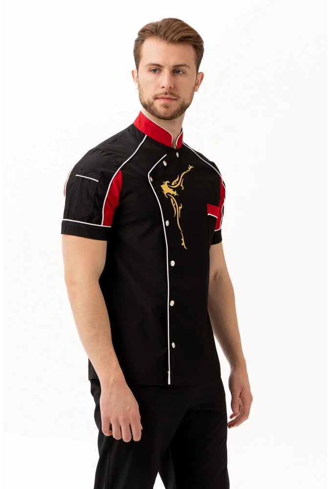 Evereste Kısa Kollu Şef Aşçı Ceketi - Nefes Alabilir, Hafif ve Şık Tasarım