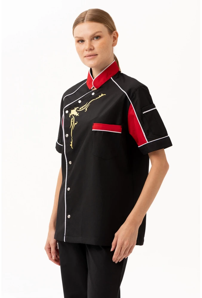 Evereste Kısa Kollu Şef Aşçı Ceketi - Nefes Alabilir, Hafif ve Şık Tasarım