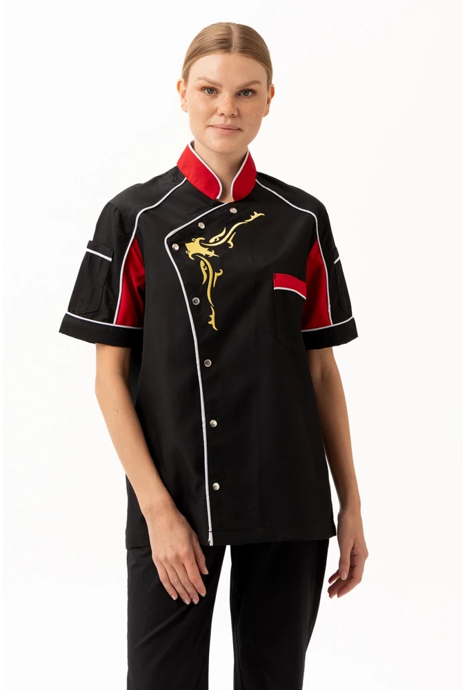 Evereste Kısa Kollu Şef Aşçı Ceketi - Nefes Alabilir, Hafif ve Şık Tasarım