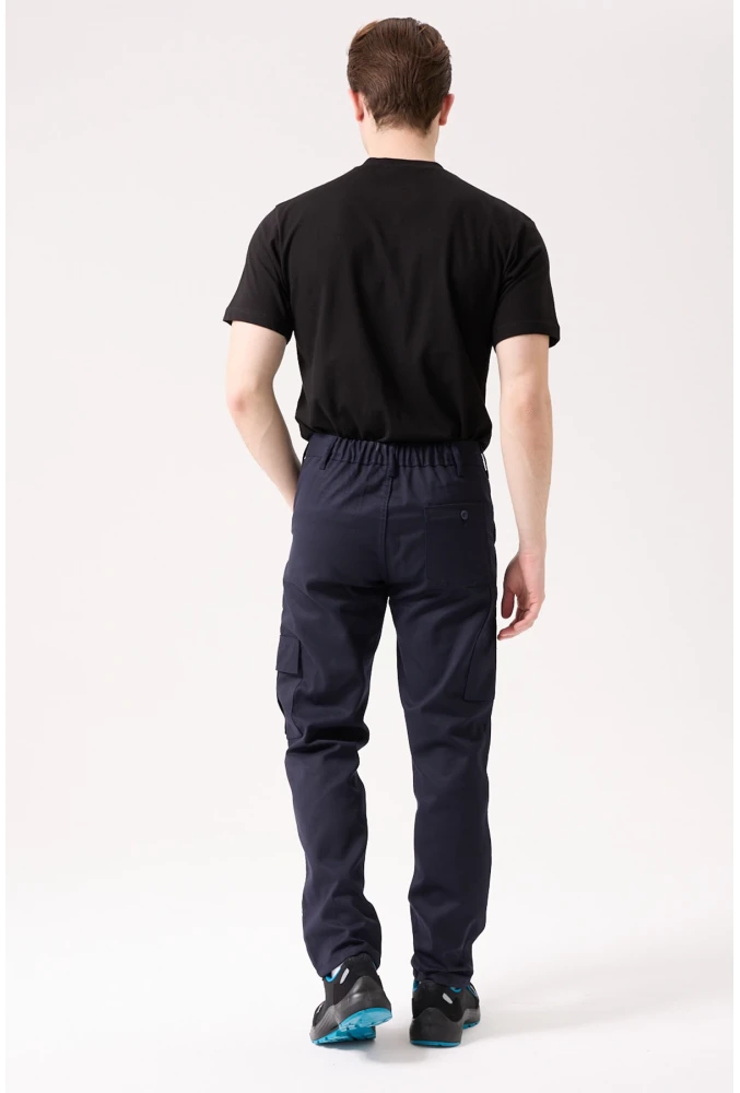 GALANTHUS TECHNİC PANTOLON Herren Dunkelblau Cargo Taschen Bequeme Passform Haltbare Arbeitshose