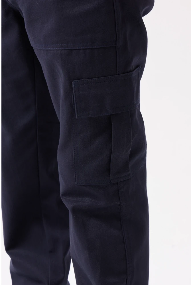 GALANTHUS TECHNİC PANTOLON Herren Dunkelblau Cargo Taschen Bequeme Passform Haltbare Arbeitshose