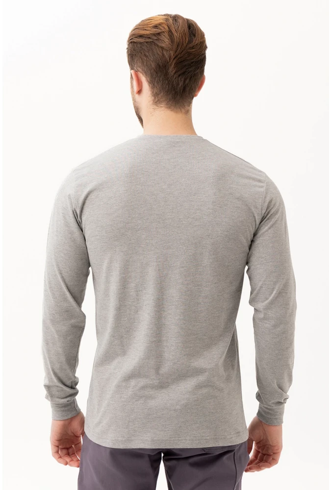 Gaura V Yaka Uzun Kollu T-Shirt - Pamuklu, Nefes Alabilir, Rahat Kesim, Günlük ve İş Kullanımı İçin