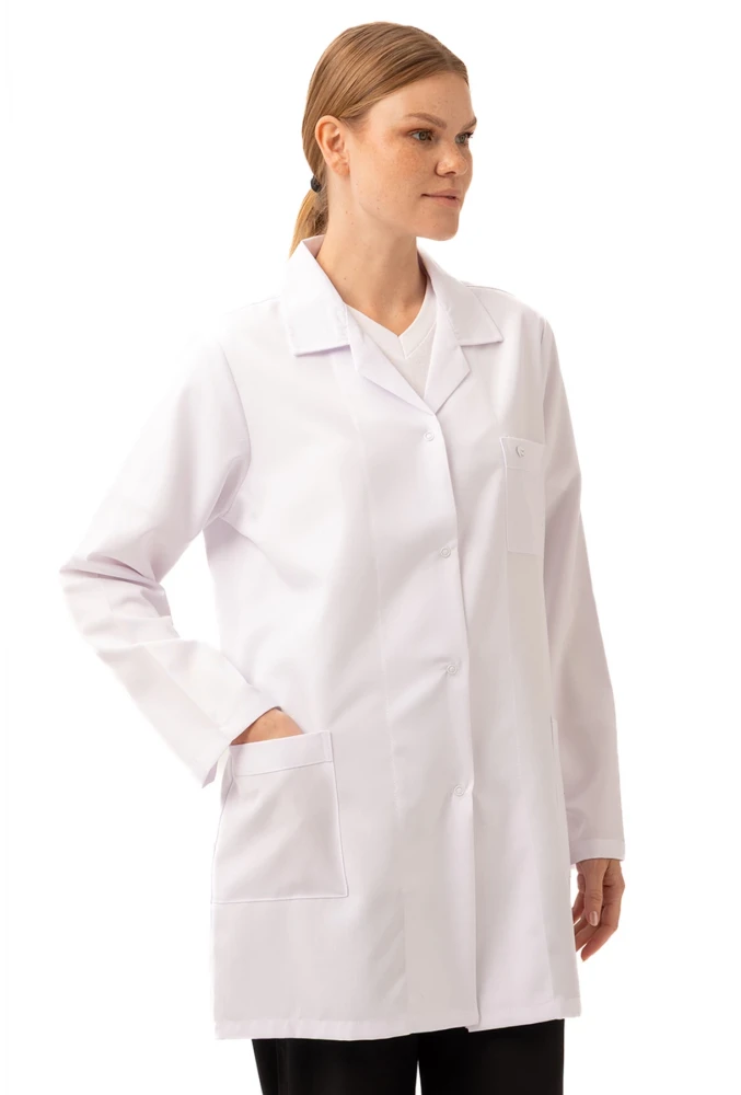 HEDERA KADIN ÖNLÜK - Beyaz Doktor Öğrenci Laboratuvar Önlüğü | Medikal İş Önlüğü