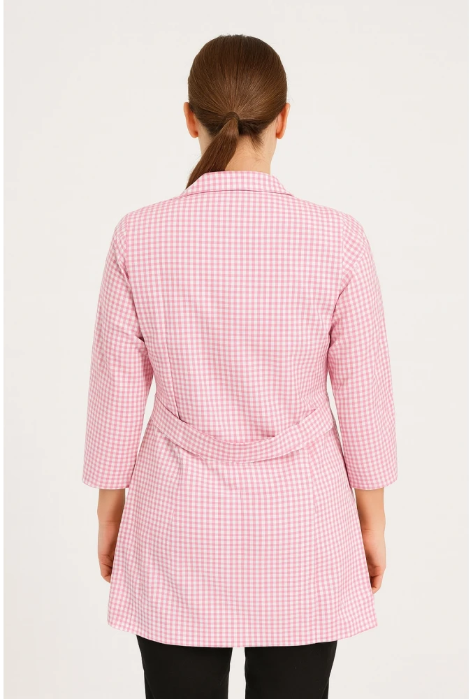 Pötikare Desenli Uzun Kollu Kadın Çalışma Önlüğü – Rahat, Dayanıklı ve Şık Model