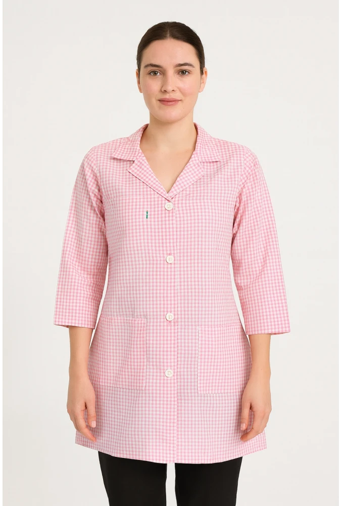 Pötikare Desenli Uzun Kollu Kadın Çalışma Önlüğü – Rahat, Dayanıklı ve Şık Model