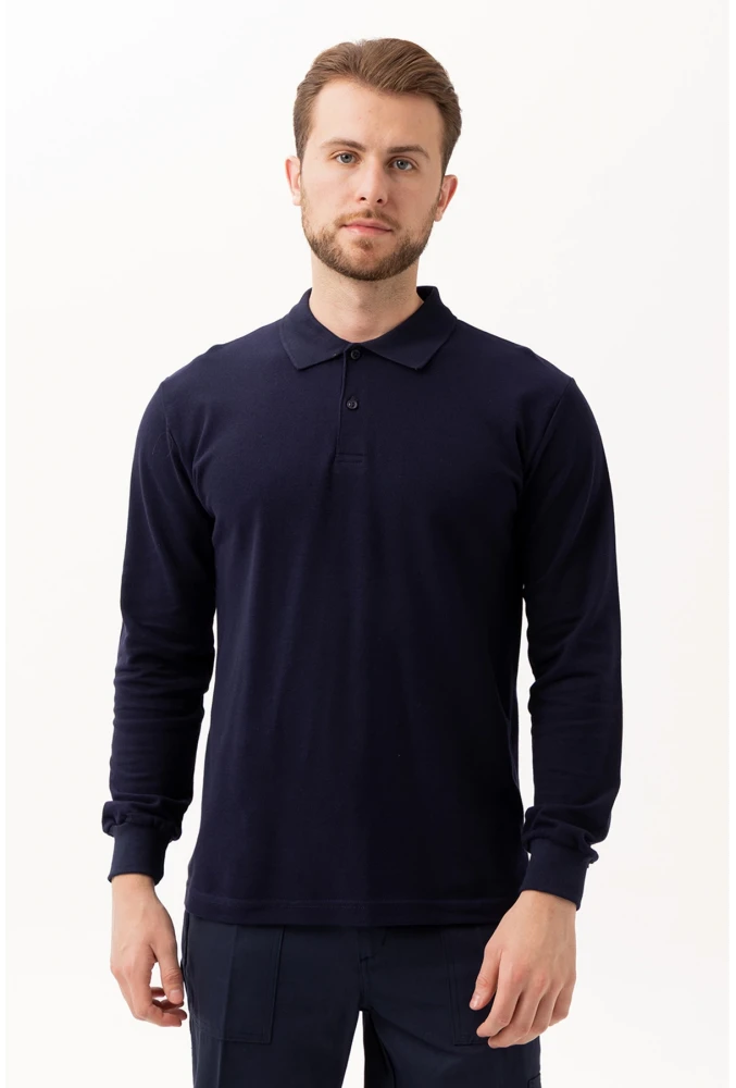 PADUS %100 Pamuk Polo Yaka Uzun Kollu T-Shirt Şık ve Konforlu İş ve Genel Kullanım