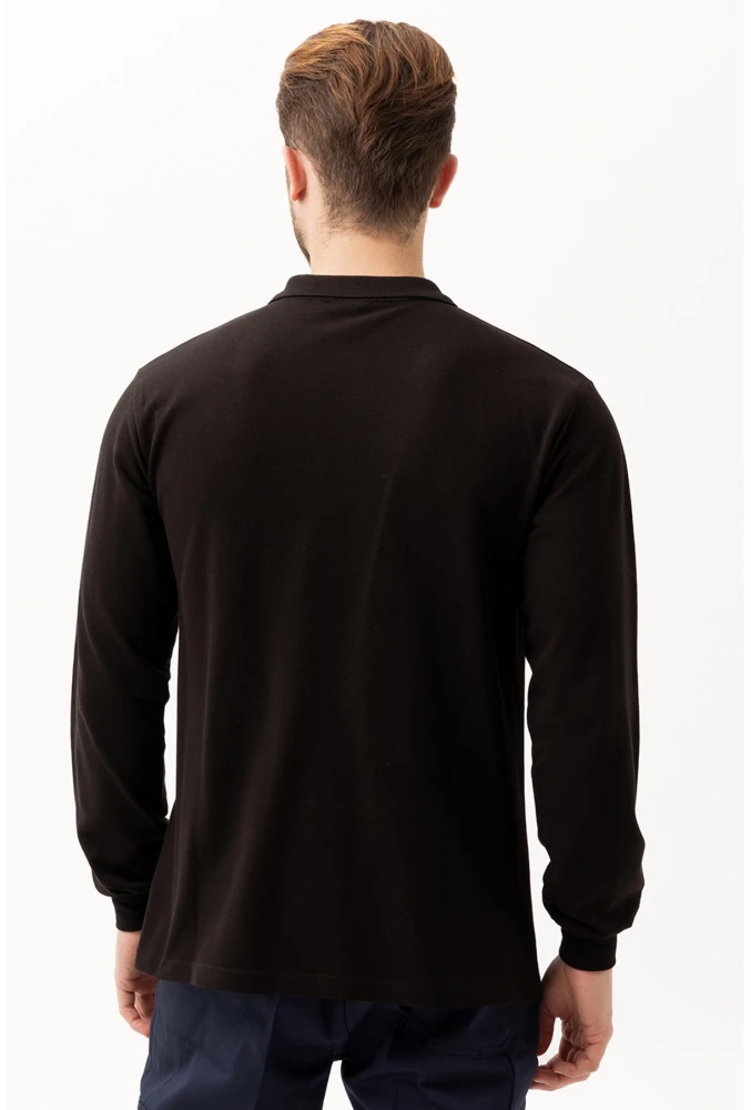 PADUS %100 Pamuk Polo Yaka Uzun Kollu T-Shirt Şık ve Konforlu İş ve Genel Kullanım