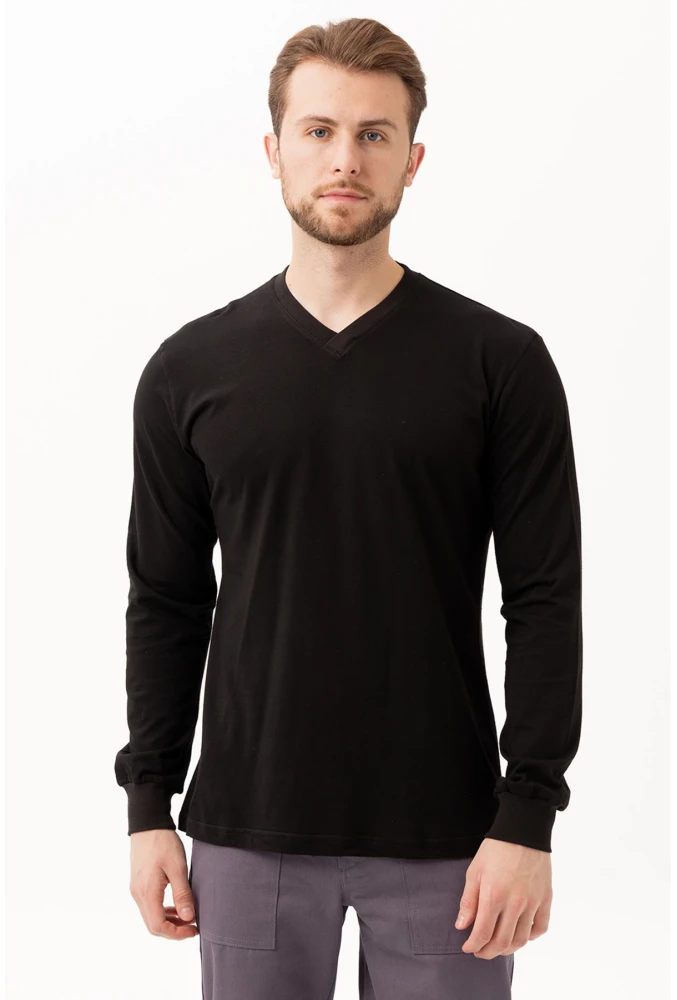 Padus V Yaka Uzun Kollu T-Shirt - Rahat Kesim, Günlük ve İş Kullanımı İçin