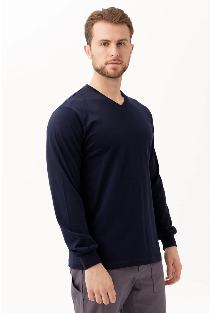 Padus V Yaka Uzun Kollu T-Shirt - Rahat Kesim, Günlük ve İş Kullanımı İçin