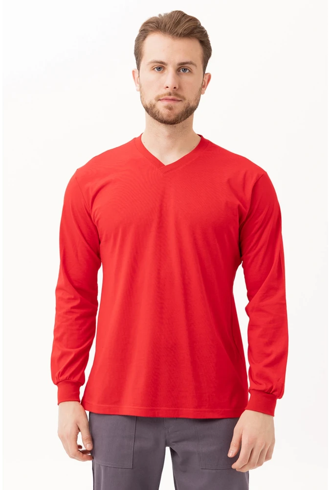 Padus V Yaka Uzun Kollu T-Shirt - Rahat Kesim, Günlük ve İş Kullanımı İçin