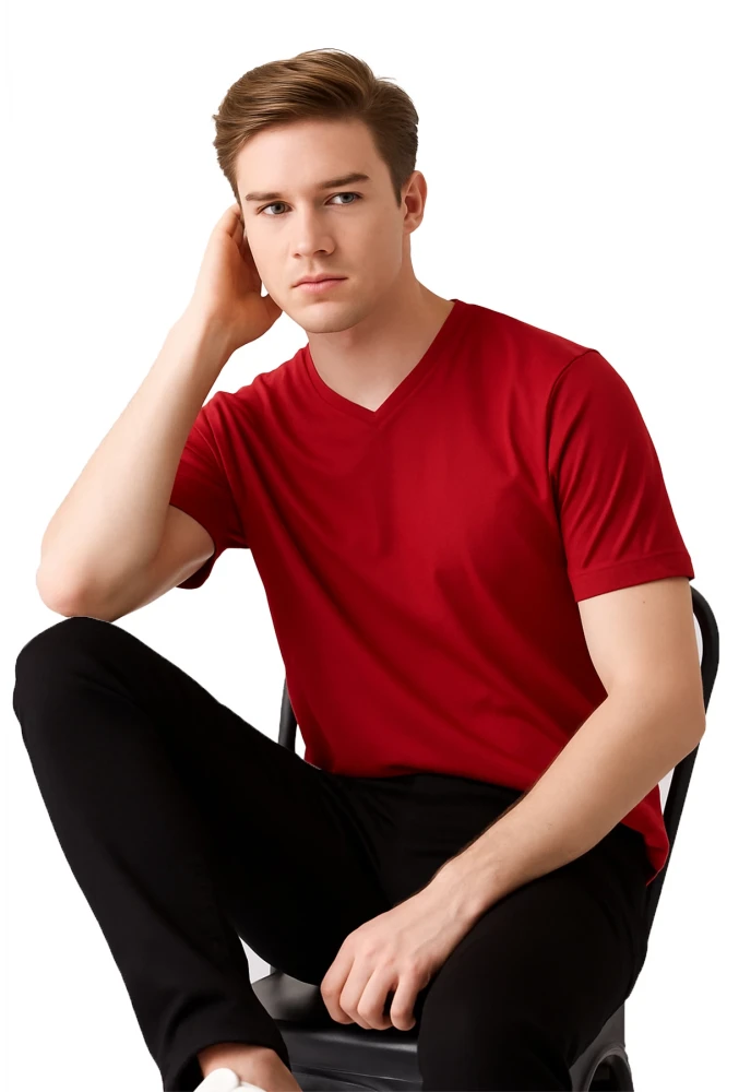 SAFE@WORK V Yaka Kısa Kol İş Tişörtü – Rahat, Nefes Alabilir ve Çok Renk Seçeneği