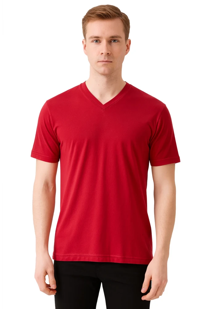 SAFE@WORK V Yaka Kısa Kol İş Tişörtü – Rahat, Nefes Alabilir ve Çok Renk Seçeneği