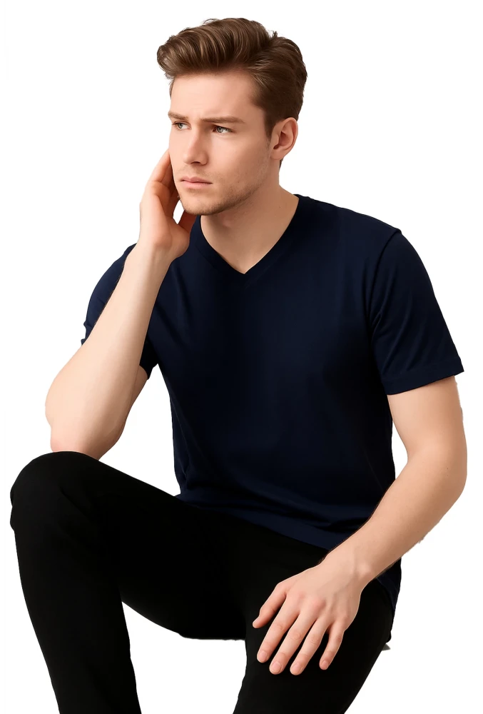 SAFE@WORK V Yaka Kısa Kol İş Tişörtü – Rahat, Nefes Alabilir ve Çok Renk Seçeneği