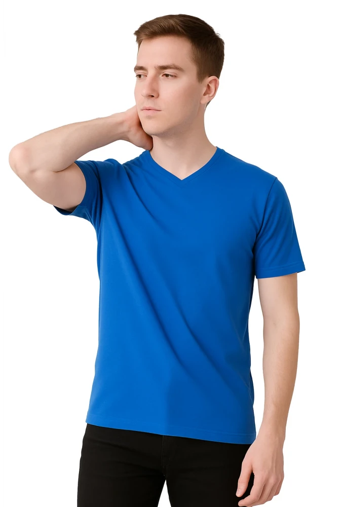 SAFE@WORK V Yaka Kısa Kol İş Tişörtü – Rahat, Nefes Alabilir ve Çok Renk Seçeneği