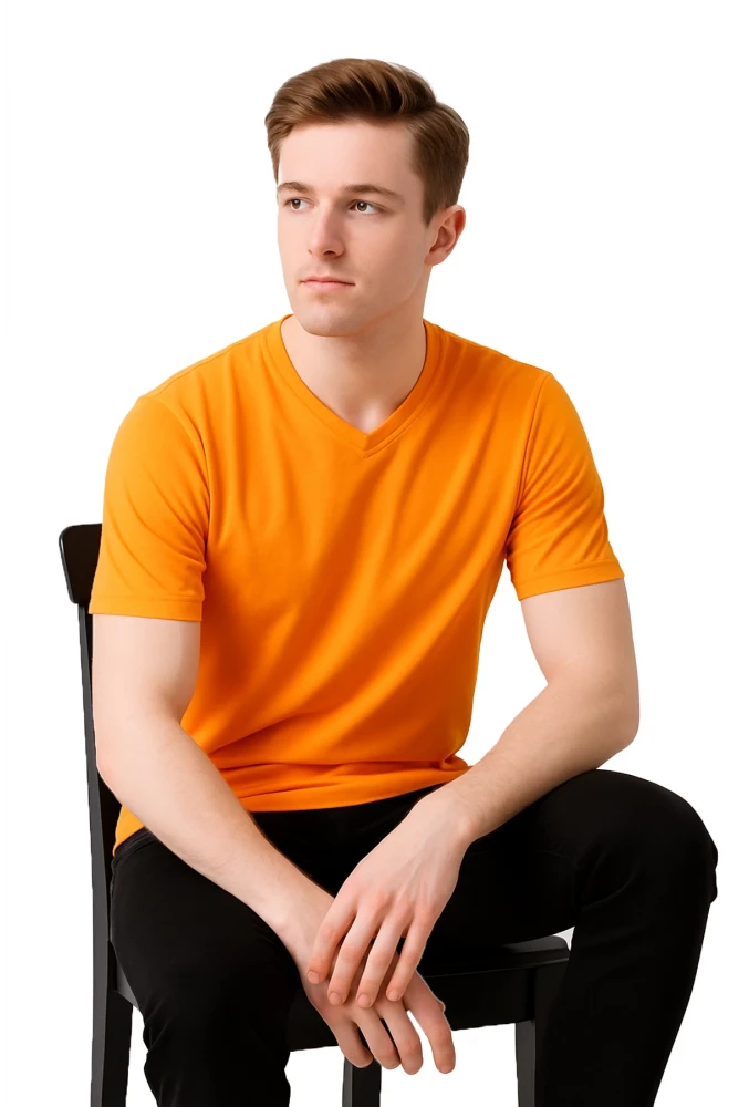 SAFE@WORK V Yaka Kısa Kol İş Tişörtü – Rahat, Nefes Alabilir ve Çok Renk Seçeneği