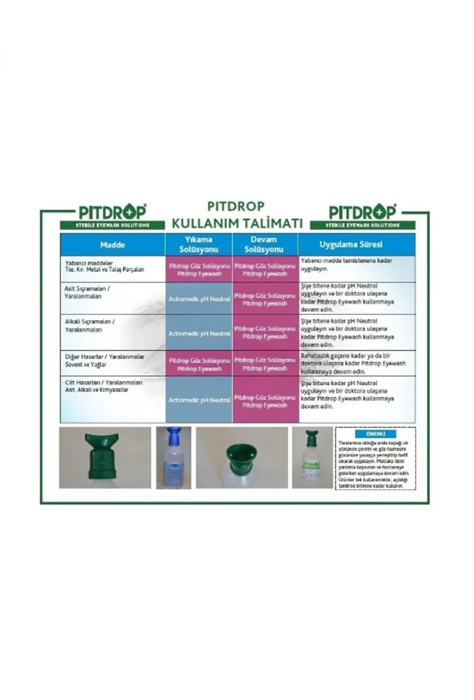 Pit Drop 500ml Steril Göz Yıkama Solüsyonu