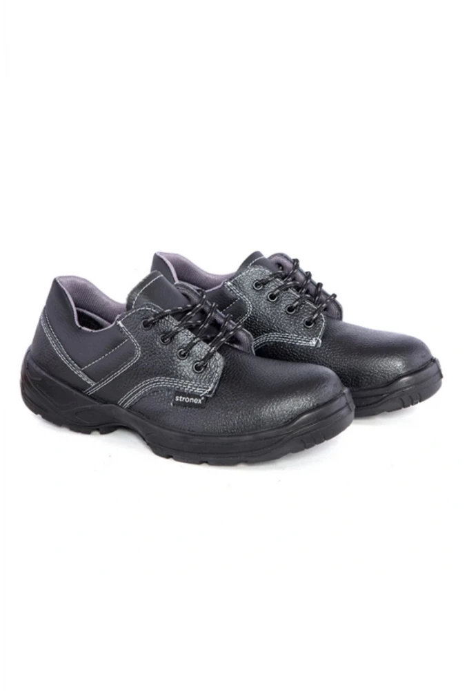 Stronex ST-102 S2 Deri Suya Dayanıklı Çelik Burunlu İş Ayakkabısı Siyah