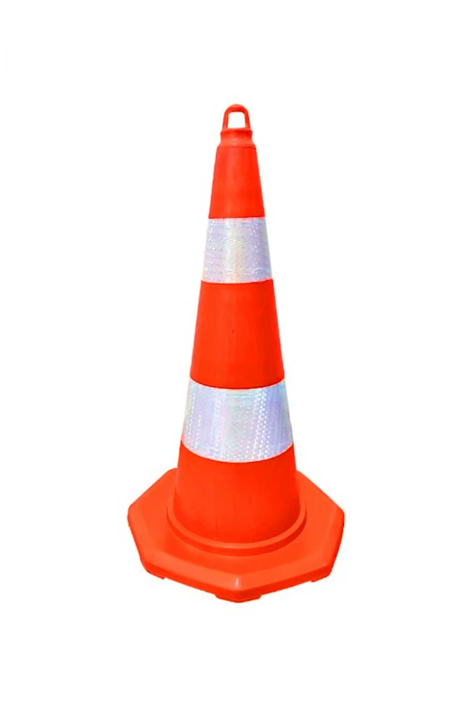 UT 70 8G Trafik Konisi 75 cm  Reflektör Bantlı, Ağırlıklı Tabanlı, Yüksek Görünürlüklü