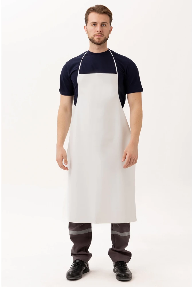 Yucca Long Beyaz Mutfak Önlüğü - Şık, Dayanıklı ve Ayarlanabilir Askılı Aşçı Önlüğü